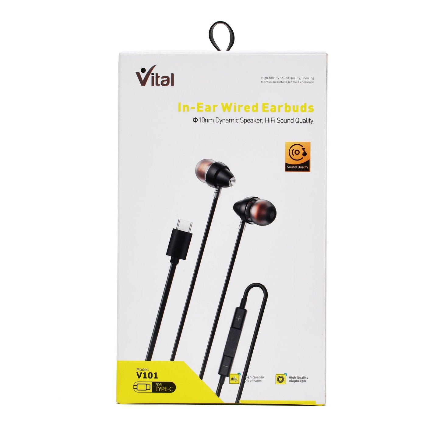 Elevate Your Audio Experience: VITAL Metal Handfree V101 Earphones - Premium Sound - Vital Mall