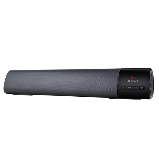 Kisonli LED-800B Portable Bluetooth Speaker with Digital Display, USB, AUX, FM Radio, TF Card, Handsfree