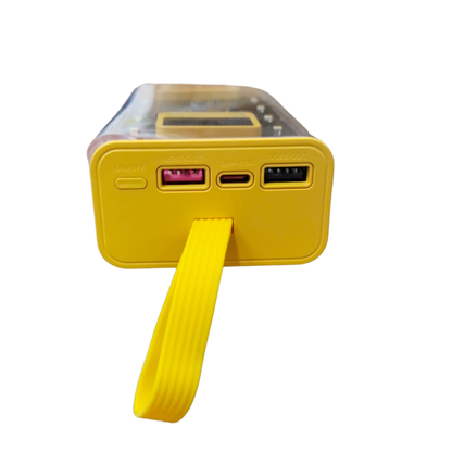 Technoedge Power Bank: Premium 20000mAh Fast Charger with Built-In Cables, Digital Display, and LED Light