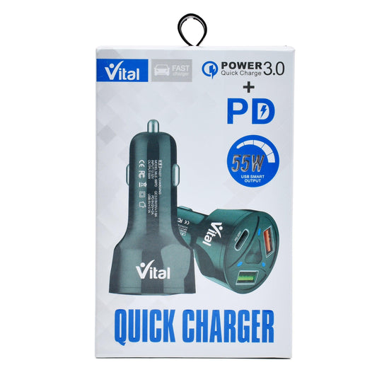 VITAL 55W Quick Car Charger - Your Fast, Stable Charging - Vital Mall