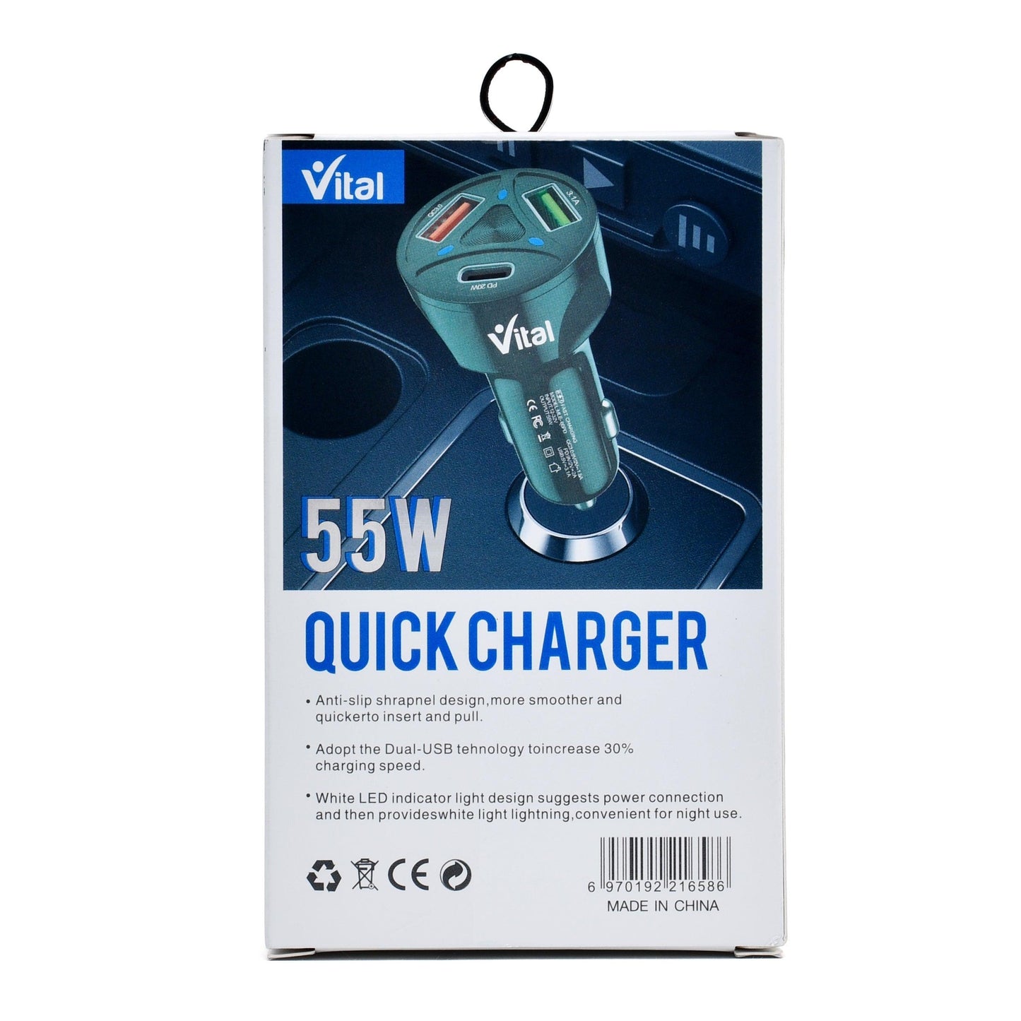 VITAL 55W Quick Car Charger - Your Fast, Stable Charging - Vital Mall