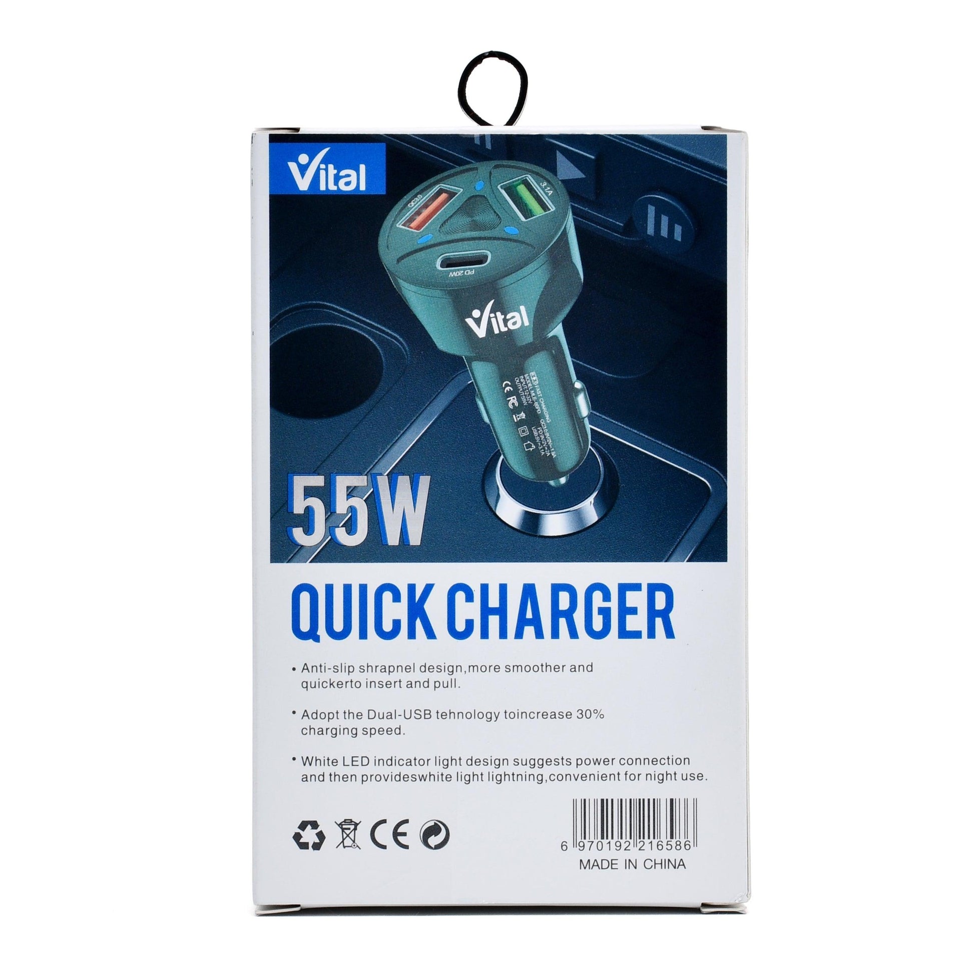 VITAL 55W Quick Car Charger - Your Fast, Stable Charging - Vital Mall