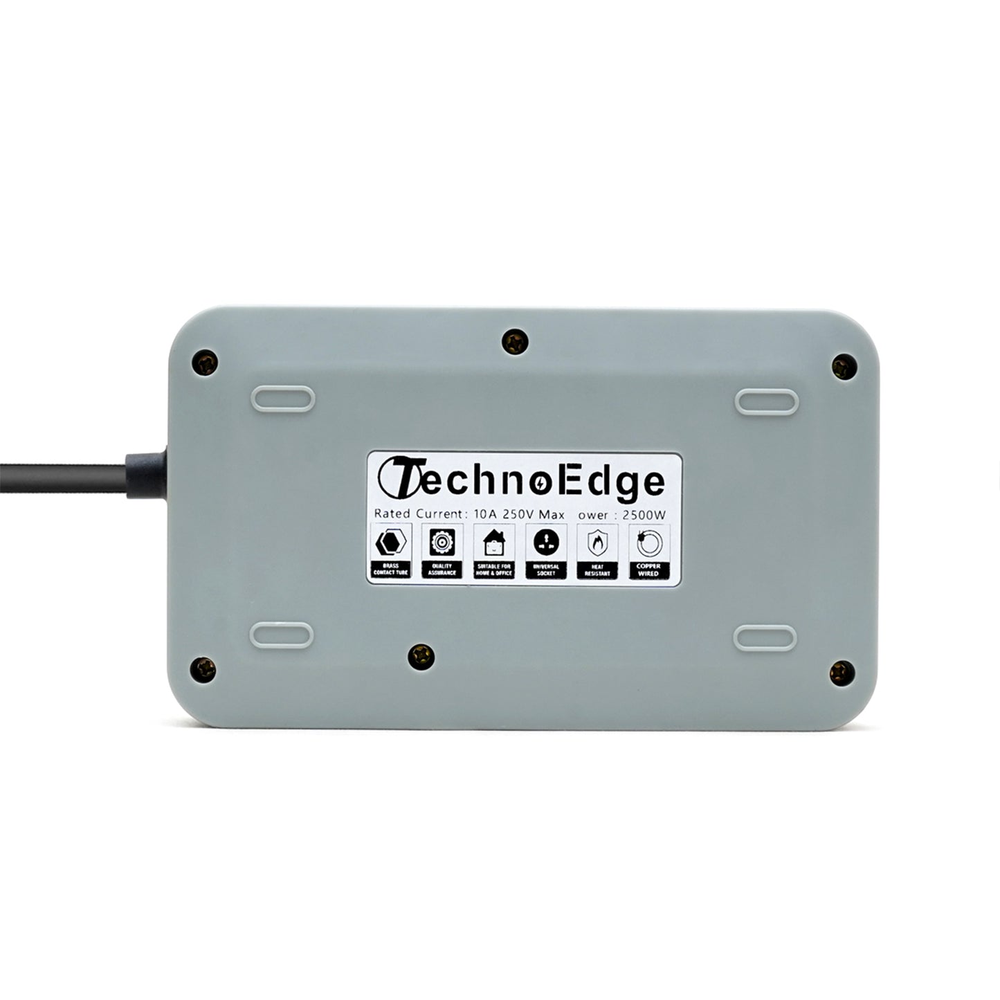 TechnoEdge Power Hub – 3 AC Outlets, 5 Charging Ports & Surge Protection for Efficient Power Management