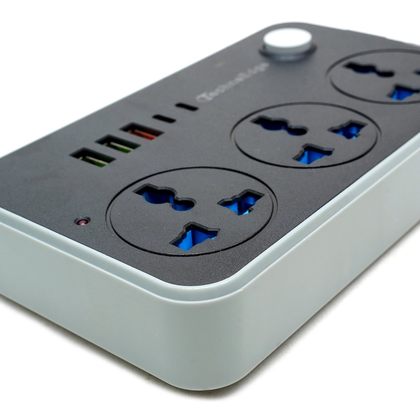 TechnoEdge Power Hub – 3 AC Outlets, 5 Charging Ports & Surge Protection for Efficient Power Management