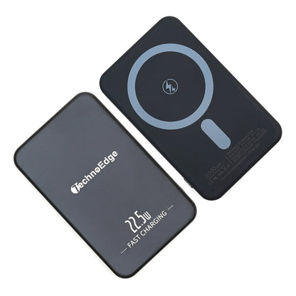 TechnoEdge Flick Pro 5000mAh Magnetic Wireless Power Bank - Fast & Seamless Charging