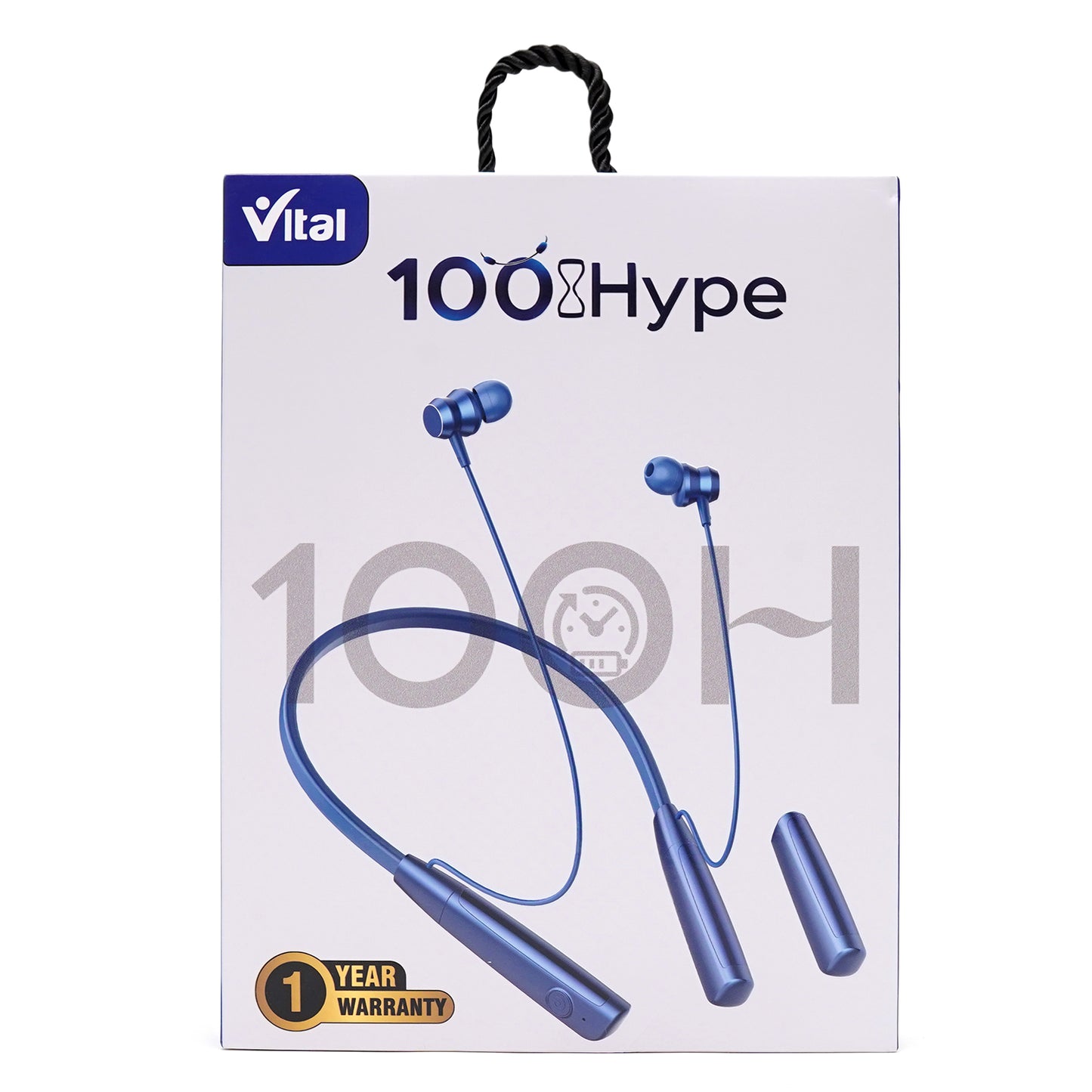 100Hype Wireless Neckband – 100 Hours Playtime, Deep Bass Sound, Crystal-Clear Calls, Fast Charging & Built-in Voice Changer