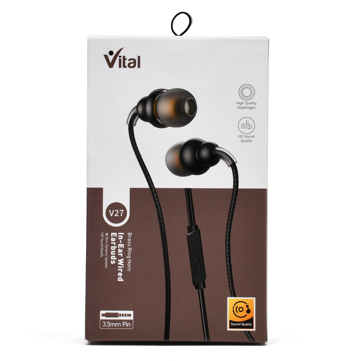 Style Meets Sound: VITAL Metal Handfree V27 In-EarBuds - Premium Quality - Vital Mall