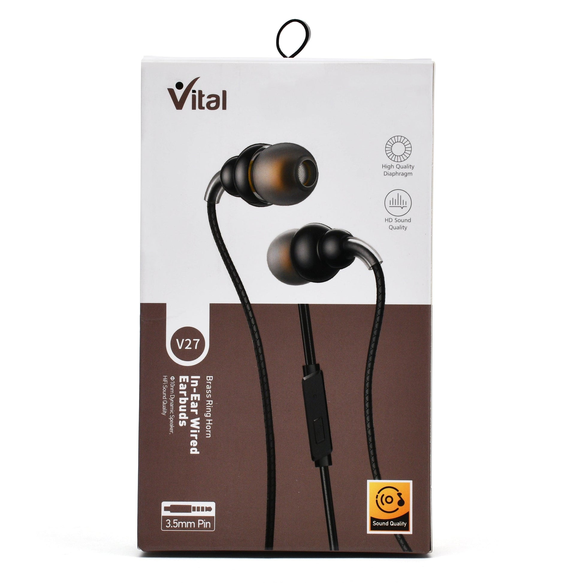 Style Meets Sound: VITAL Metal Handfree V27 In-EarBuds - Premium Quality - Vital Mall