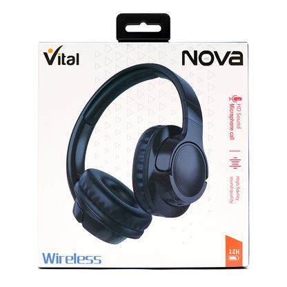 Vital Nova Wireless Headphones – Bluetooth 5.1, HD Sound, 12H Playtime, Type-C Fast Charging