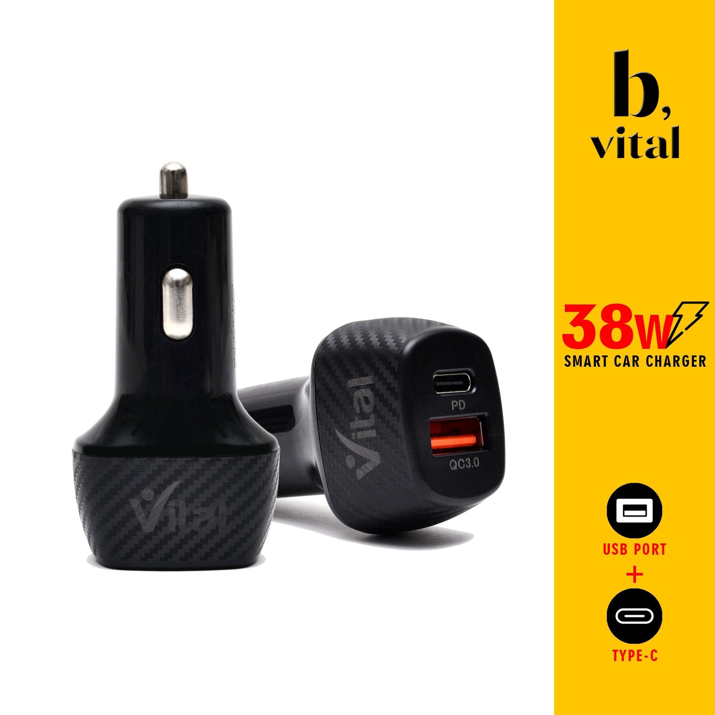 Stay Powered Up on the Go with VITAL's 38W Car Charger - Vital Mall