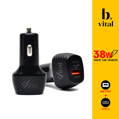Stay Powered Up on the Go with VITAL's 38W Car Charger - Vital Mall